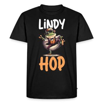 Lindy Hop Dancer Swinging Dancing Swing Dance - Men's Premium Organic T-Shirt - black - Front - Nico (187cm)