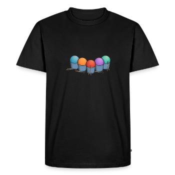 Cardio Drumming Gym Cours de fitness Entraînement - T-shirt Premium bio Homme - noir - Devant - Nico (187cm)