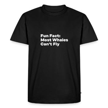 La plupart des baleines ne peuvent pas voler Humour amusant de jeu de mots animal - T-shirt Premium bio Homme - noir - Devant - Nico (187cm)