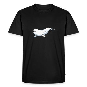 Baleine blanche Béluga - T-shirt Premium bio Homme - noir - Devant - Nico (187cm)