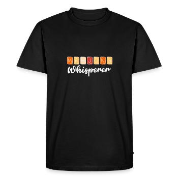 Joueur de Mahjong mahjong chuchoteur jeu de tuiles chinoises - T-shirt Premium bio Homme - noir - Devant - Nico (187cm)