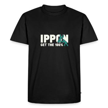 Judo ippon arts martiaux et judoka amusant - T-shirt Premium bio Homme - noir - Devant - Nico (187cm)