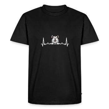 Alaskan Malamute Dog - Men's Premium Organic T-Shirt - black - Front - Nico (187cm)