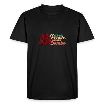 Sambo Kimono Martial Artist Wrestling Russia - Men's Premium Organic T-Shirt - black - Front - Nico (187cm)