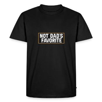 Pas l’enfant préféré de papa Fils Fille Frère ou sœur - T-shirt Premium bio Homme - noir - Devant - Nico (187cm)