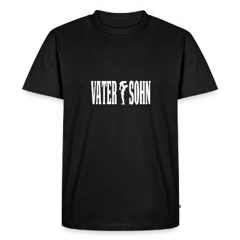 Father Son - Men's Premium Organic T-Shirt - black - Front - Nico (187cm)
