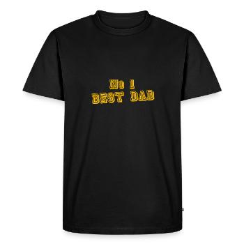 No.1 MEILLEUR T-SHIRT DE PAPA - T-shirt Premium bio Homme - noir - Devant - Nico (187cm)