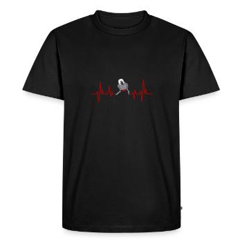 Graupapagei Perroquet gris d’Afrique Papagei - T-shirt Premium bio Homme - noir - Devant - Nico (187cm)