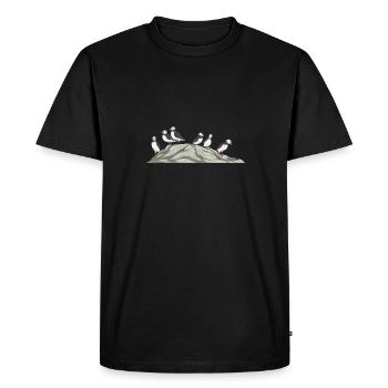Macareux, Macareux, Starpin, Lunde - T-shirt Premium bio Homme - noir - Devant - Nico (187cm)