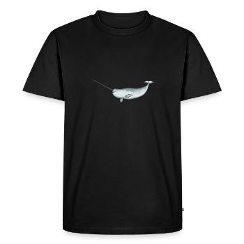 Narwhal Unicorn Whale - Men's Premium Organic T-Shirt - black - Front - Nico (187cm)
