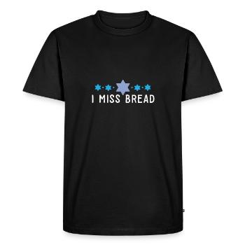 Drôle de Pâque juive casher Je manque de pain Non - T-shirt Premium bio Homme - noir - Devant - Nico (187cm)