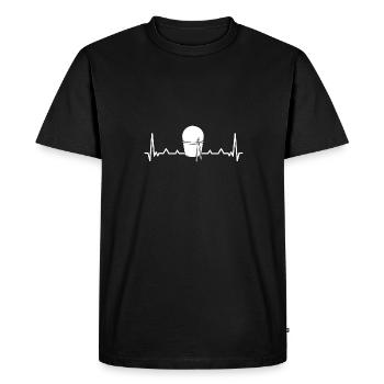 Cardio Tambour Gym Cours de fitness Entraînement - T-shirt Premium bio Homme - noir - Devant - Nico (187cm)