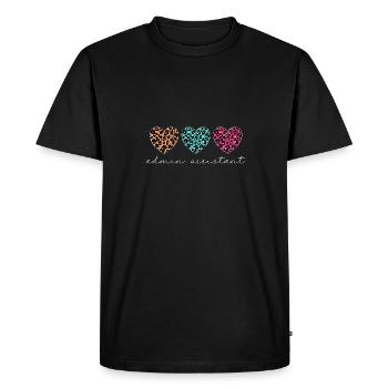 Secrétaire, Adjointe administrative, Commis de bureau - T-shirt Premium bio Homme - noir - Devant - Nico (187cm)