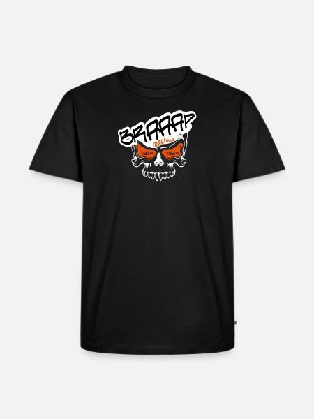 Braaap BIG Skull - Männer Premium Bio T-Shirt - Schwarz