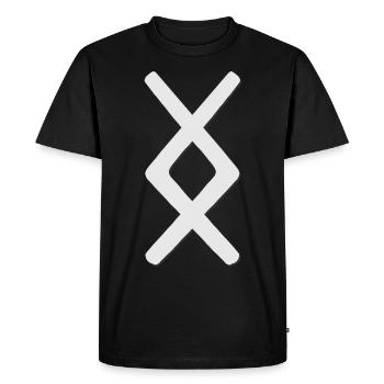 Futhark Runic Alphabet Inguz - Men's Premium Organic T-Shirt - black - Front - Nico (187cm)