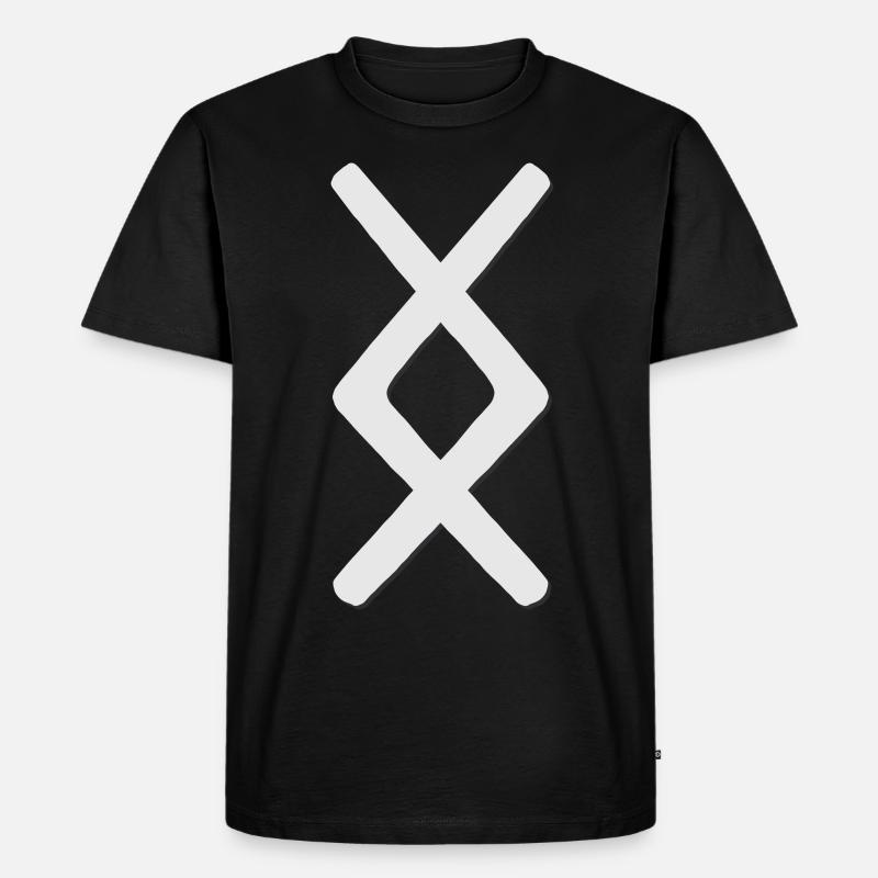 Futhark Runic Alphabet Inguz - Men's Premium Organic T-Shirt - black