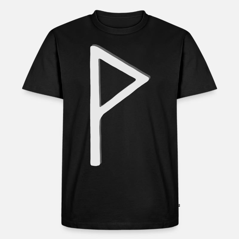 Futhark Runic Alphabet Wunjo - Men's Premium Organic T-Shirt - black