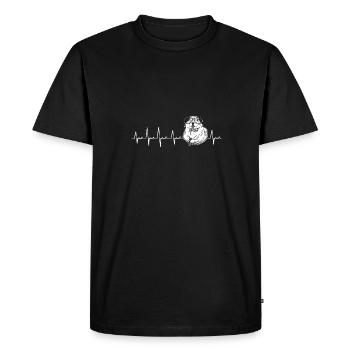 Chien de prairie - T-shirt Premium bio Homme - noir - Devant - Nico (187cm)