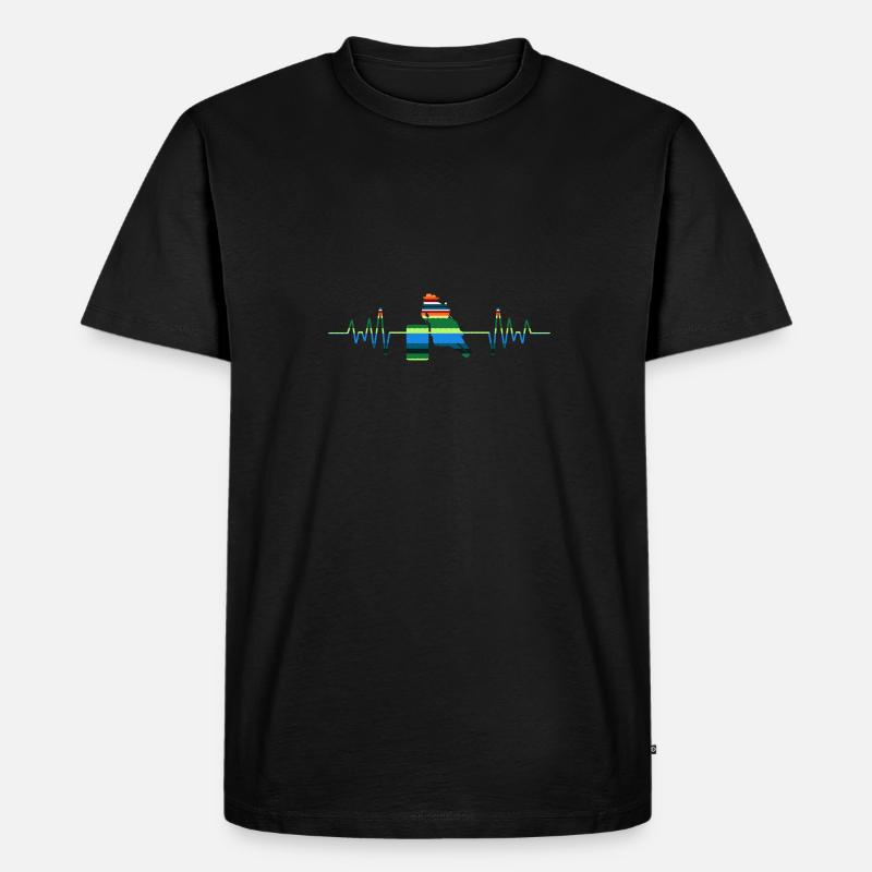 Rodeo Barrel Racing Pferd - Männer Premium Bio T-Shirt - Schwarz