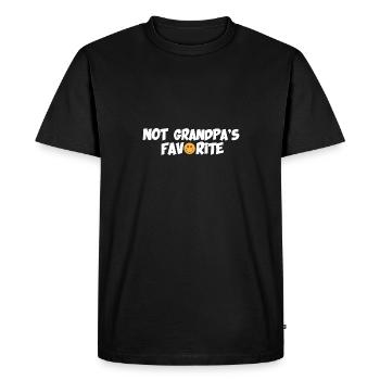 Pas le petit-enfant préféré de grand-père petit-enfant - T-shirt Premium bio Homme - noir - Devant - Nico (187cm)