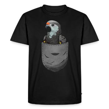 Cadeau de perroquet gris africain - T-shirt Premium bio Homme - noir - Devant - Nico (187cm)