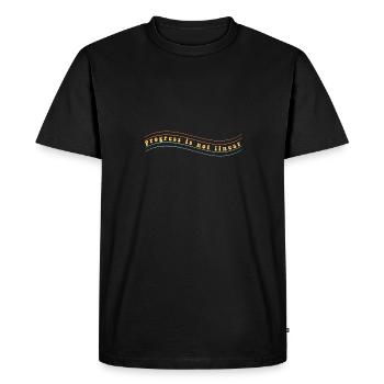 Progress Is Not Linear Special Education Teacher - Men's Premium Organic T-Shirt - black - Front - Nico (187cm)