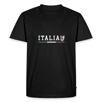 Wolf Statue Rome Ancient Mythologite Italy Roma - Men's Premium Organic T-Shirt - black - Front - Nico (187cm)