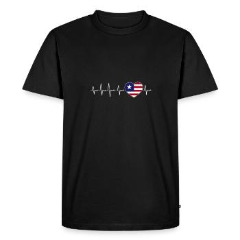 Drapeau du Libéria Libériens - T-shirt Premium bio Homme - noir - Devant - Nico (187cm)