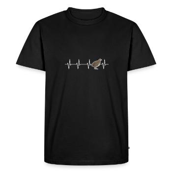 Oiseau de caille - T-shirt Premium bio Homme - noir - Devant - Nico (187cm)