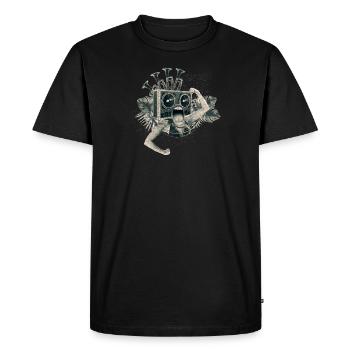 Reggae Punk - Men's Premium Organic T-Shirt - black - Front - Nico (187cm)