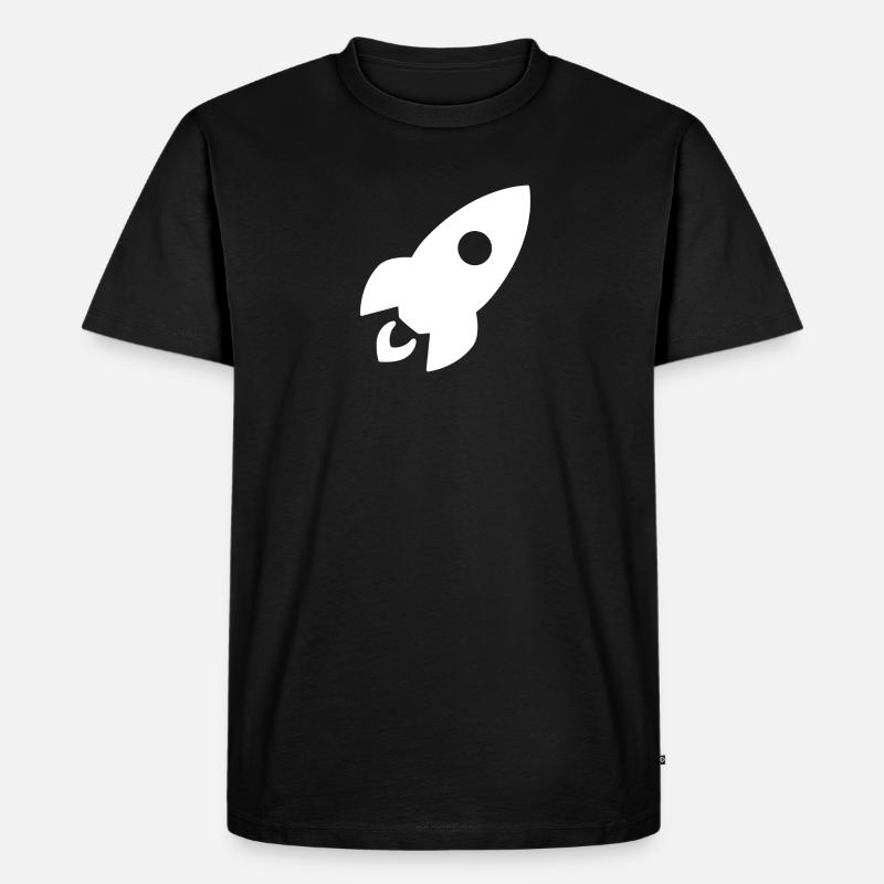 Rocket in White Gift - Men's Premium Organic T-Shirt - black