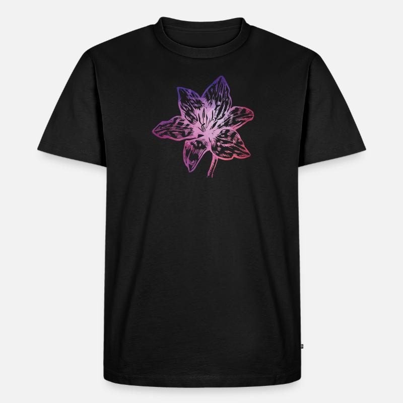Edelweiß - Männer Premium Bio T-Shirt - Schwarz
