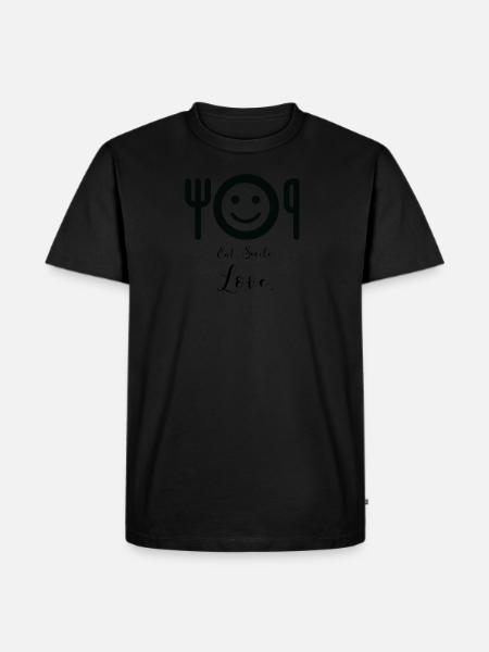 Eat. Smile. Love. - Men's Premium Organic T-Shirt - black