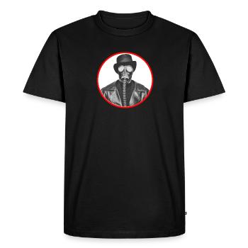 L’homme avec le masque à gaz - T-shirt Premium bio Homme - noir - Devant - Nico (187cm)
