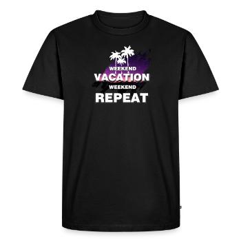 Répétition du week-end de vacances - T-shirt Premium bio Homme - noir - Devant - Nico (187cm)