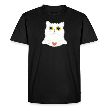 Cat - Men's Premium Organic T-Shirt - black - Front - Nico (187cm)