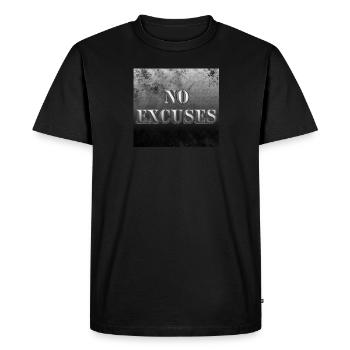 Pas d’excuses - T-shirt Premium bio Homme - noir - Devant - Nico (187cm)