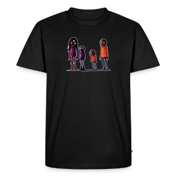 Famille Halloween - T-shirt Premium bio Homme - noir - Devant - Nico (187cm)