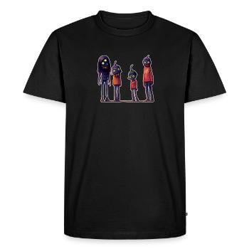 Citrouille Zombie Halloween Famille - T-shirt Premium bio Homme - noir - Devant - Nico (187cm)