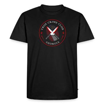 True Crime Club Georgia, Murderino Murder Show - Men's Premium Organic T-Shirt - black - Front - Nico (187cm)