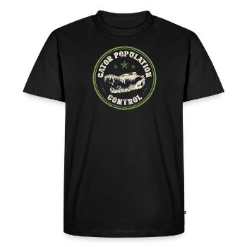 Alligator Hunter Gator Population Control, - T-shirt Premium bio Homme - noir - Devant - Nico (187cm)