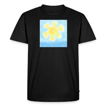 SUNNY OVER THE SEA - Men's Premium Organic T-Shirt - black - Front - Nico (187cm)
