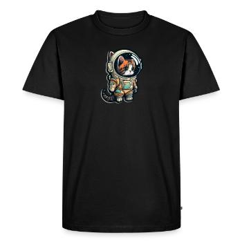 Meownaut astronaut cat for cat daddy - Men's Premium Organic T-Shirt - black - Front - Nico (187cm)
