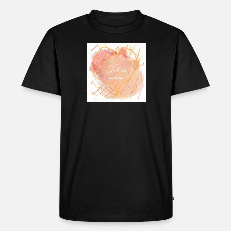 du bist wunderbar - Männer Premium Bio T-Shirt - Schwarz