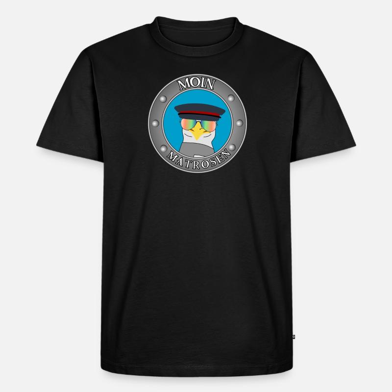Möwe Portrait - Männer Premium Bio T-Shirt - undefined