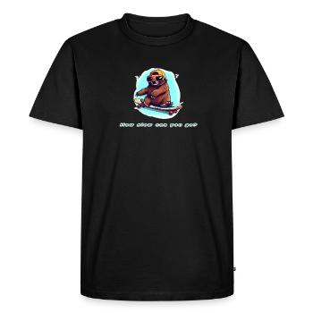 Jusqu’à quel point pouvez-vous aller lentement - T-shirt Premium bio Homme - noir - Devant - Nico (187cm)