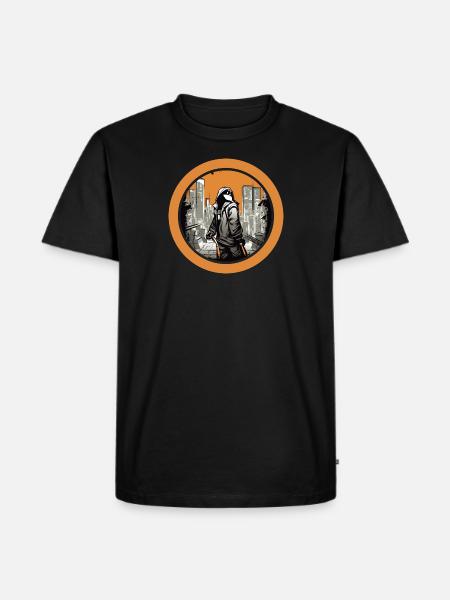 Bypingvin #4 - Herre Premium økologisk T-shirt - sort