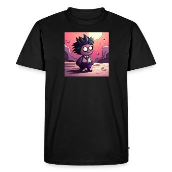 Monstre mignon avec costume - T-shirt Premium bio Homme - noir - Devant - Nico (187cm)