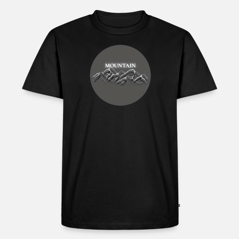 Mountain - Männer Premium Bio T-Shirt - Schwarz