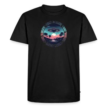 Ufo - I Want To Believe - Männer Premium Bio T-Shirt - Schwarz - Vorne - Nico (187cm)